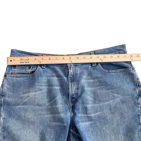 Vtg 90s Levi’s 515 Cutoff Jean Shorts Women's 16M Denim Raw Hem Frayed Red Tab - Picture 9 of 12